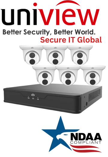 UNV IP67 6x4MP NDAA Audio IP Camera+8-Ch+4K NVR Network Uniview Security Kit