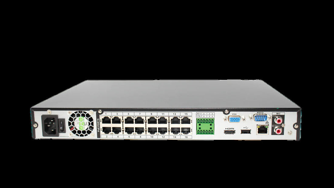 Montavue MNR4216-16P-AI 16Ch 4K AI NVR Security Recorder (2x16TB) HDD Max NOT INCLUDED