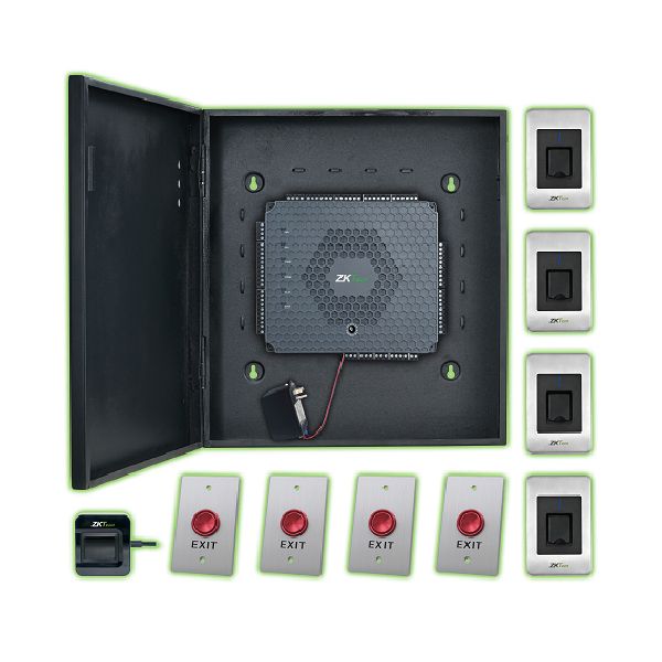 ZKTeco Atlas460-4 Complete Biometric 4 Door Access Control Kit SecurityAccessory