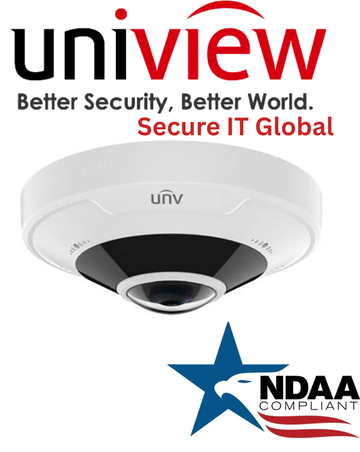 UNV 12MP IP67 NDAA 2-Way Audio HD Fisheye Fixed Dome Uniview Security Camera