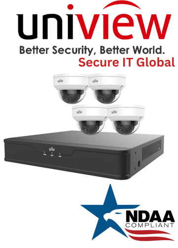 UNV IP67 NDAA Audio 4x4MP IP Dome Camera+4K 4-Ch Uniview NVR Security system