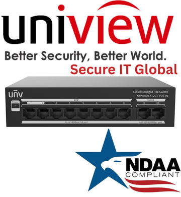 UNV 8Port Switch with 2Gigabit UplinkPort Uniview Surveillance SecurityAccessory