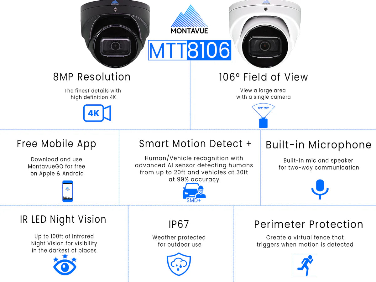 Montavue MTT8106-SMD-B security camera product photo, additional view 2