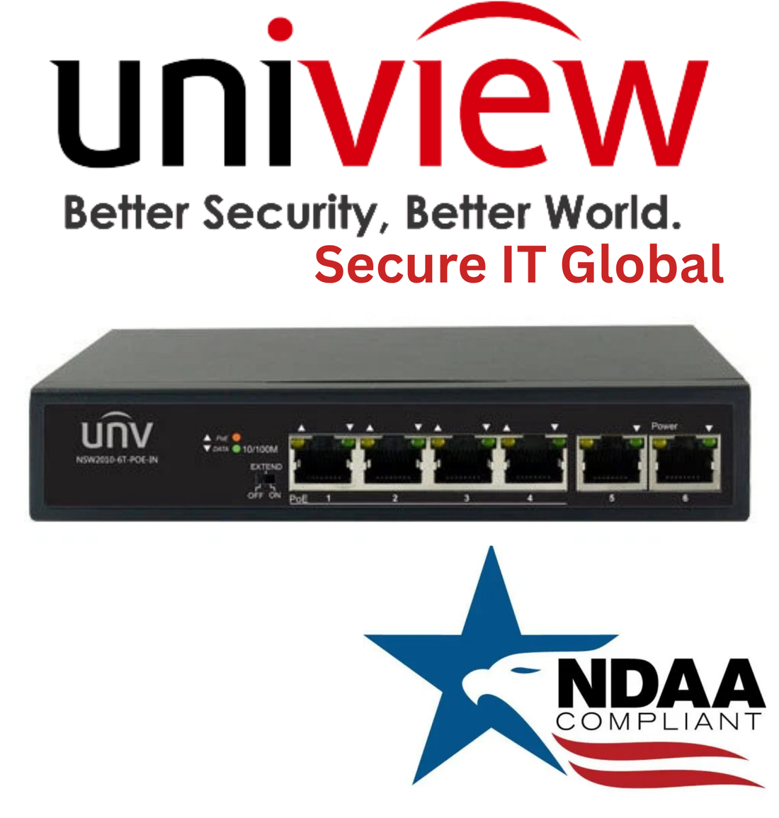 Uniview NSW2020-6T-POE-IN security accessory product photo, main view
