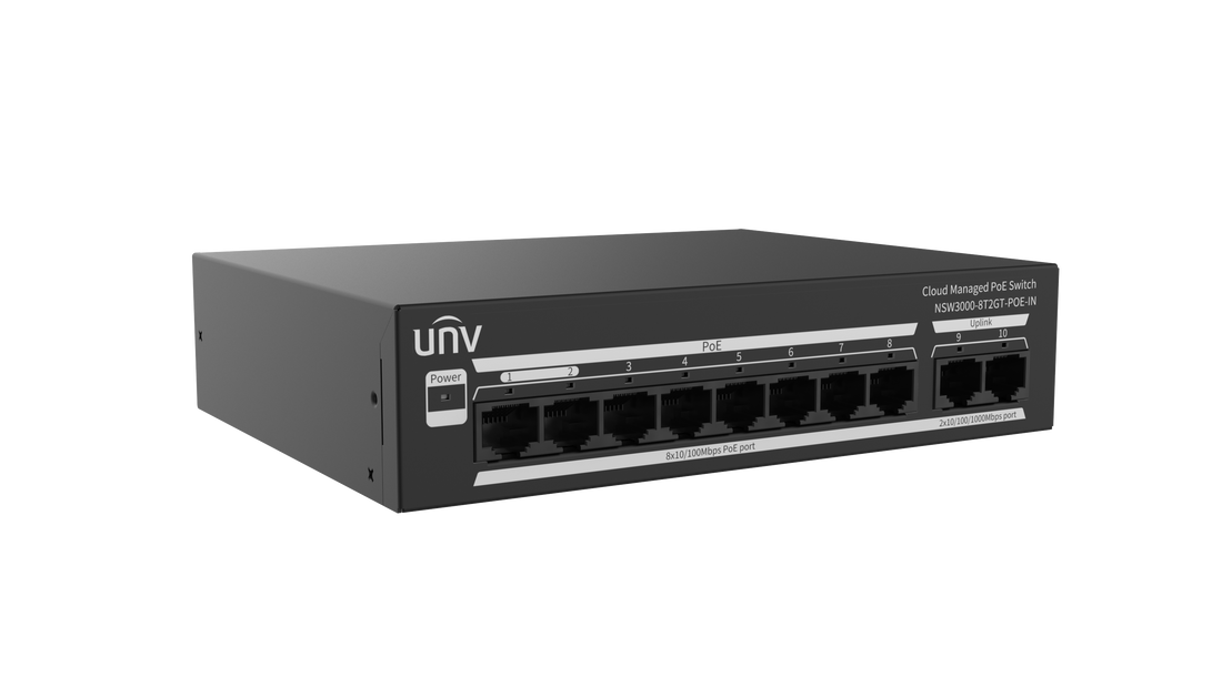 UNV 8Port Switch with 2Gigabit UplinkPort Uniview Surveillance SecurityAccessory