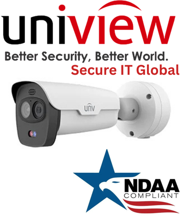 UNV 4MP IP67 PoE NDAA Thermal 2-Way Audio 4mm Uniview IP Network Security Camera