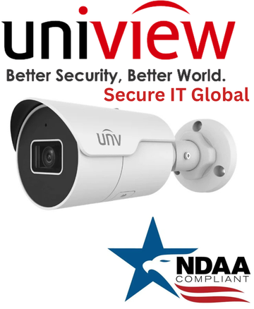 UNV 4MP HD Audio IP67 NDAA PoE Uniview 4.0mm Bullet Network IP Security Camera