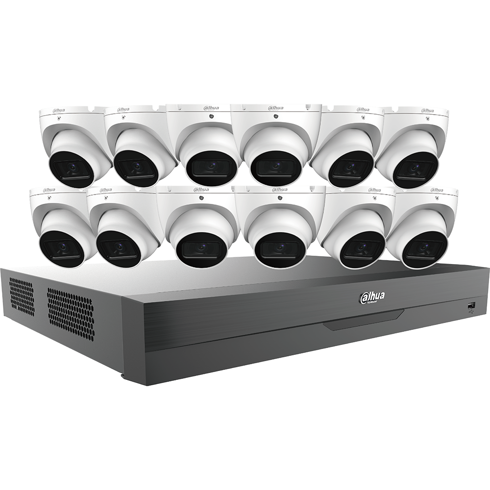 Dahua C865E124A 16-Ch 5MP (12 Eyeball Cameras+DVR) Security System