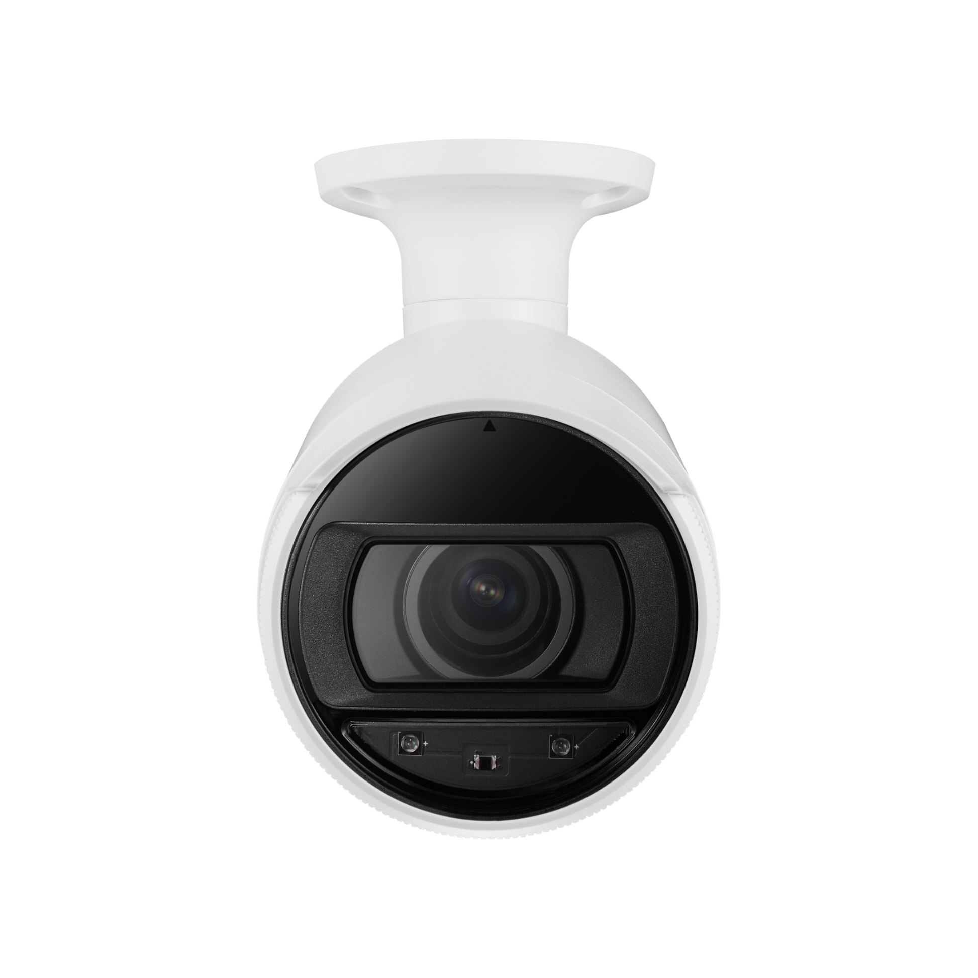 Hanwha bullet camera PoE installation and wall mounting example