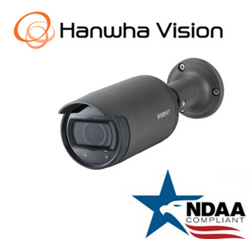  Front view of Hanwha bullet camera LNO 6022R for outdoor security