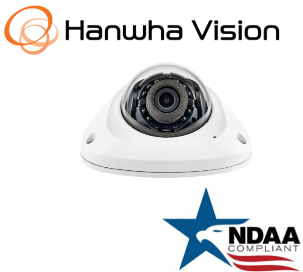 Hanwha indoor and outdoor dome camera with infrared night vision
