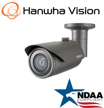 Hanwha Techwin QNO-6022R 2MP PoE IR IP Bullet Security Camera 4mm Fixed Lens