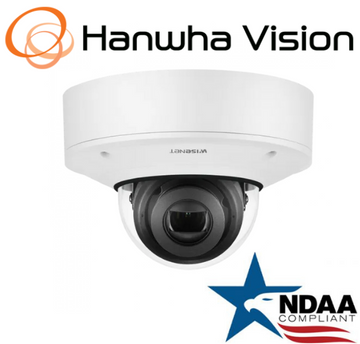 Hanwha Techwin XND-6081REV 2MP PoE+  IR IP Security Dome Camera 2.8~12mm Lens