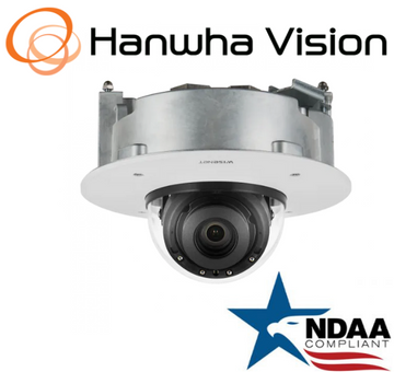 Hanwha TechwinXND-8082RF 6MP IP Flush Mount  Security Dome Camera 2.8-8.4mm Lens
