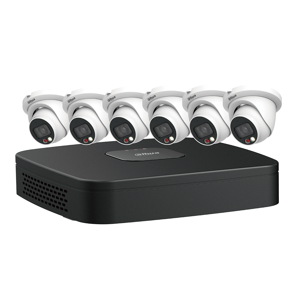 Dahua N484E62C  8-CH NVR +6 x 4MP Security NVR+Eyeball Camera Kit