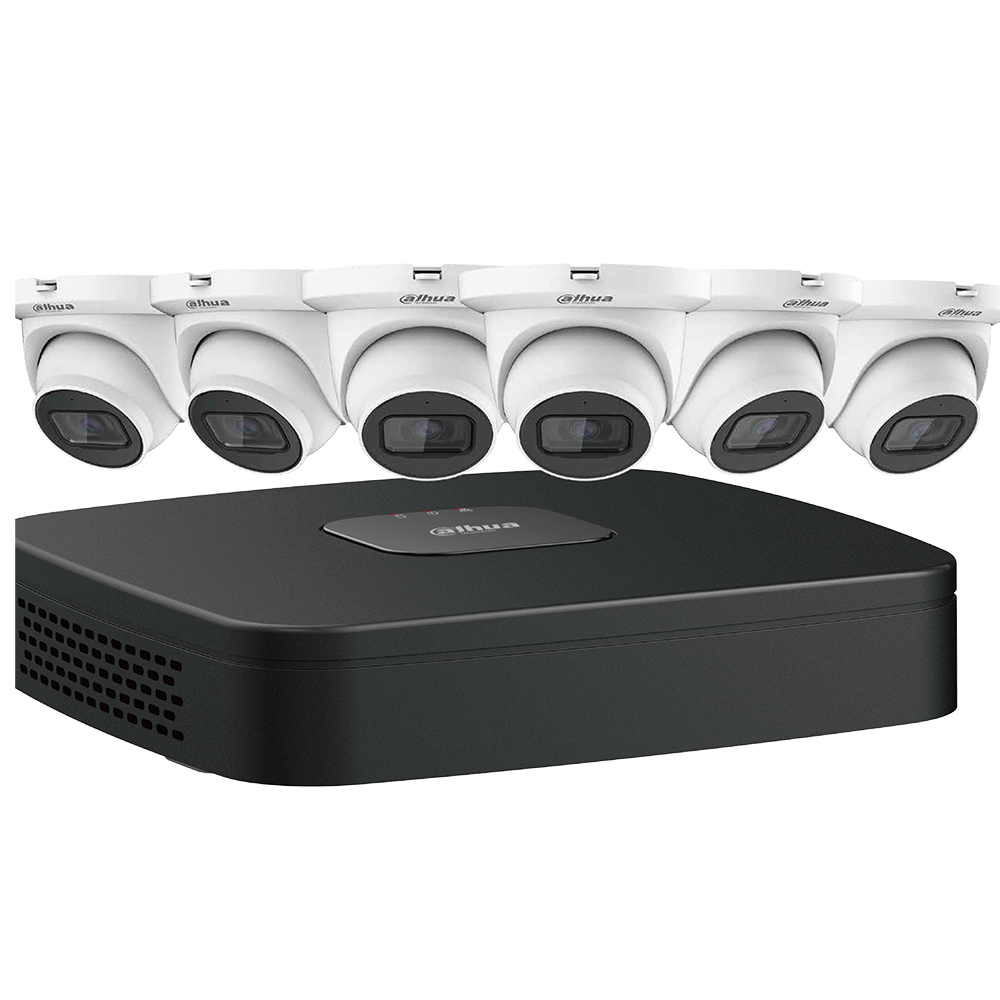 Dahua N484E62B 4MP 8-Ch ( 6Eyeball Cameras+NVR) Security System