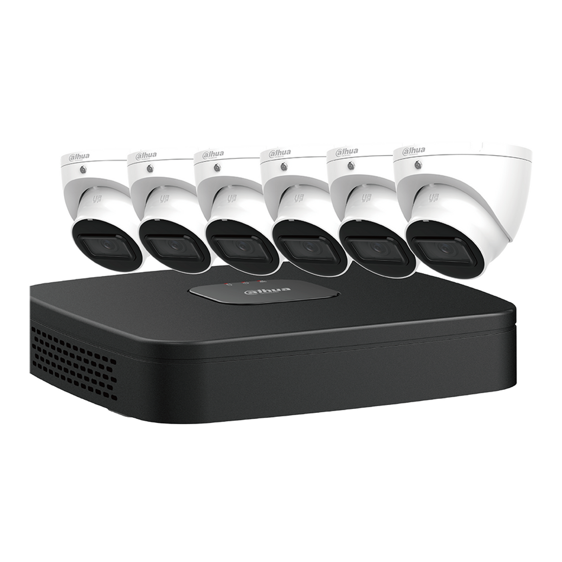 Dahua N484L62A 4MP 8-Ch (6Eyeball Cameras+NVR) Security System.