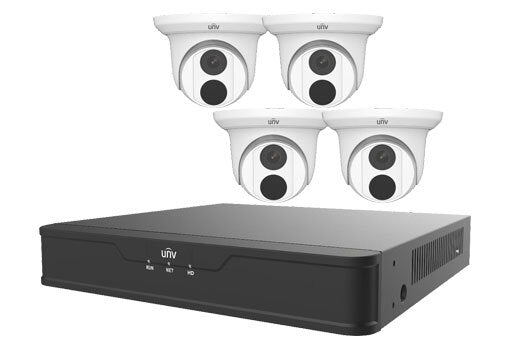 UNV 4x4MP NDAA Audio IP Camera+4-Ch 4K NVR+1TB Uniview Network Security kit