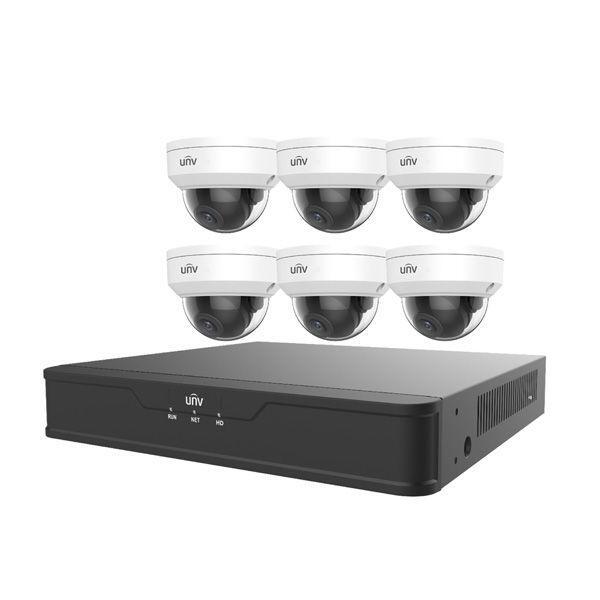 UNV IP67 PoE 6x4MP IP Camera+8-Ch 4K NVR Audio NDAA Uniview Network Security kit