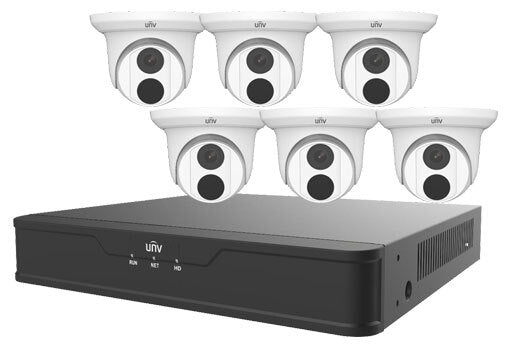 UNV IP67 6x4MP NDAA Audio IP Camera+8-Ch+4K NVR Network Uniview Security Kit