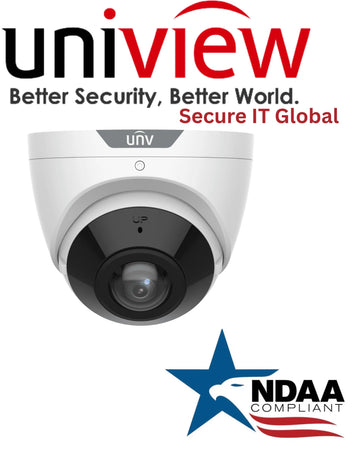 Uniview NDAA 8MP OmniView Turret IP Security Camera 1.68mm Lens, Smart IR, PoE, IP67/IK10, Built‑In Mic – From Secure IT Global
