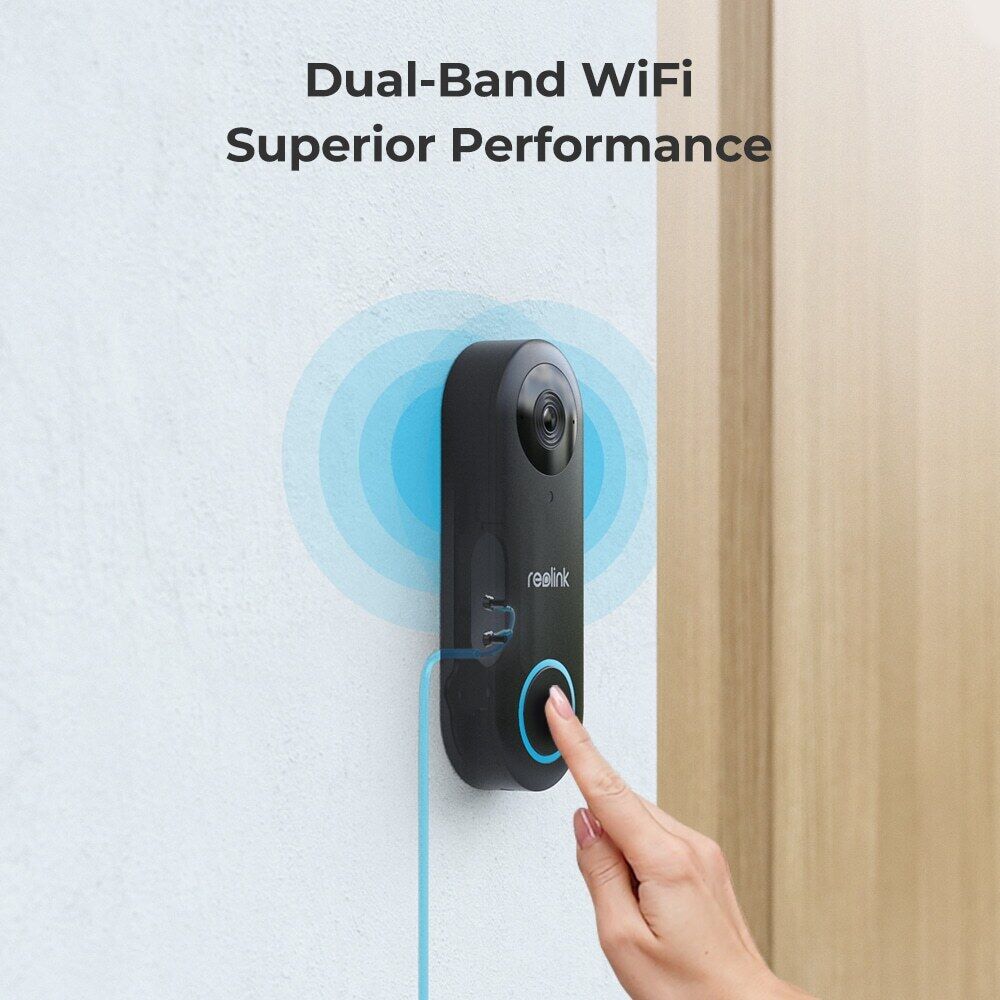 Reolink Doorbell Camera Smart WiFi Video Doorbell Chime 5MP Wide Angle 2way Talk - Secure IT Global