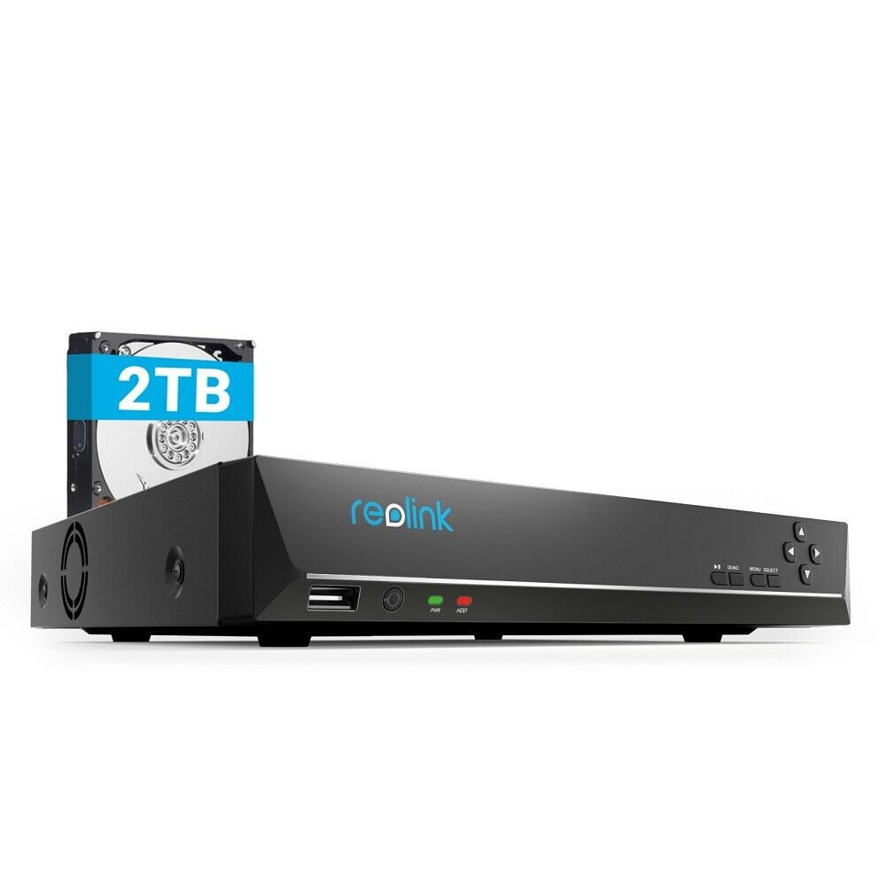 Reolink 8CH PoE Network Video Recorder 2TB HDD Support up to 12MP Security NVR - Secure IT Global