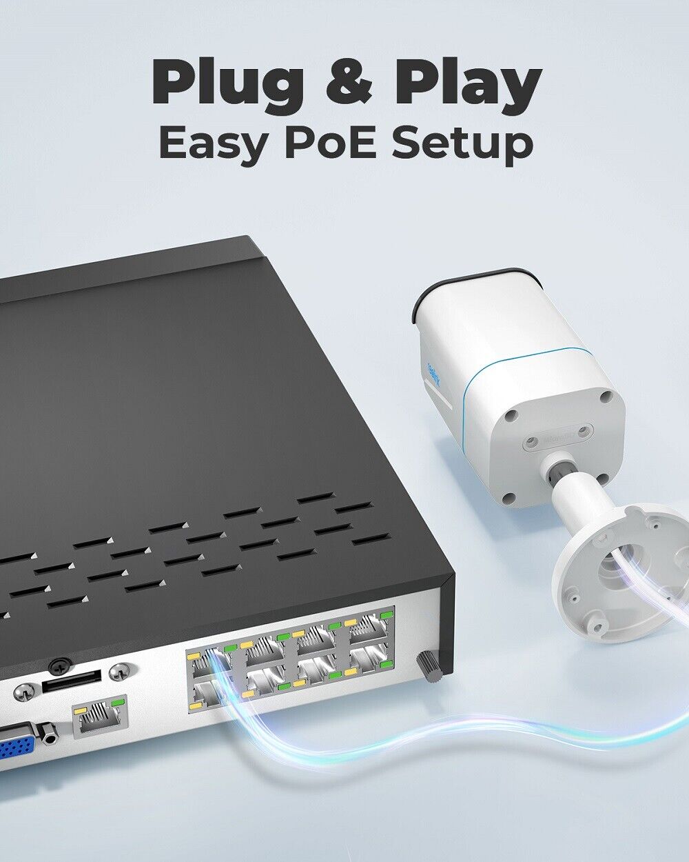 Reolink 8CH NVR 4K 8MP IP PoE 2TB HDD Human/Car Detection Security Camera System - Secure IT Global