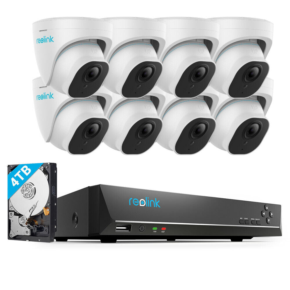 Reolink 16CH NVR 4K UHD PoE Audio Recording 4TB HDD Smart Security Camera System - Secure IT Global