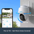 Reolink 2K 5MP 5/2.4GHz WiFi Wireless Solar Battery Pan& Tilt Security Camera - Secure IT Global