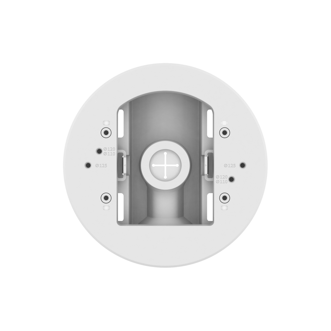 Hanwha Vision SBD-140PMW White Pole Mount Base (Aluminum)  Security Accessory