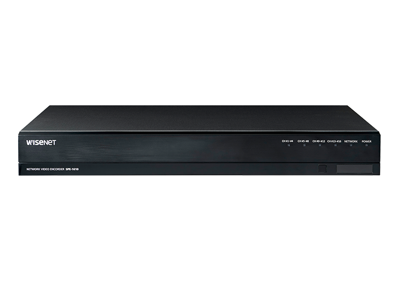 Hanwha Vision SPE-1610 WiseNet  16-Channel 4MP Network Security Video Encoder