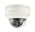 Wisenet IP dome camera with 30m IR night vision and AI features